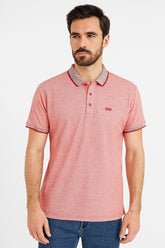 Men’s pink double shade polo Tee